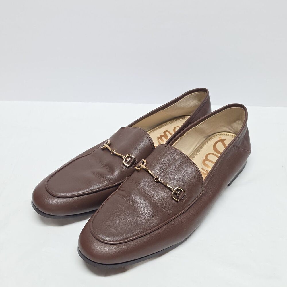 Sam Edelman Women's Loraine Horse Bit Brown Leather Loafer Size 10.5 M